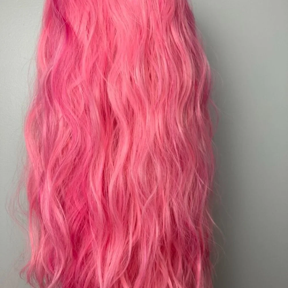 Pink Wig,Kinky Curly Lace Front Wig